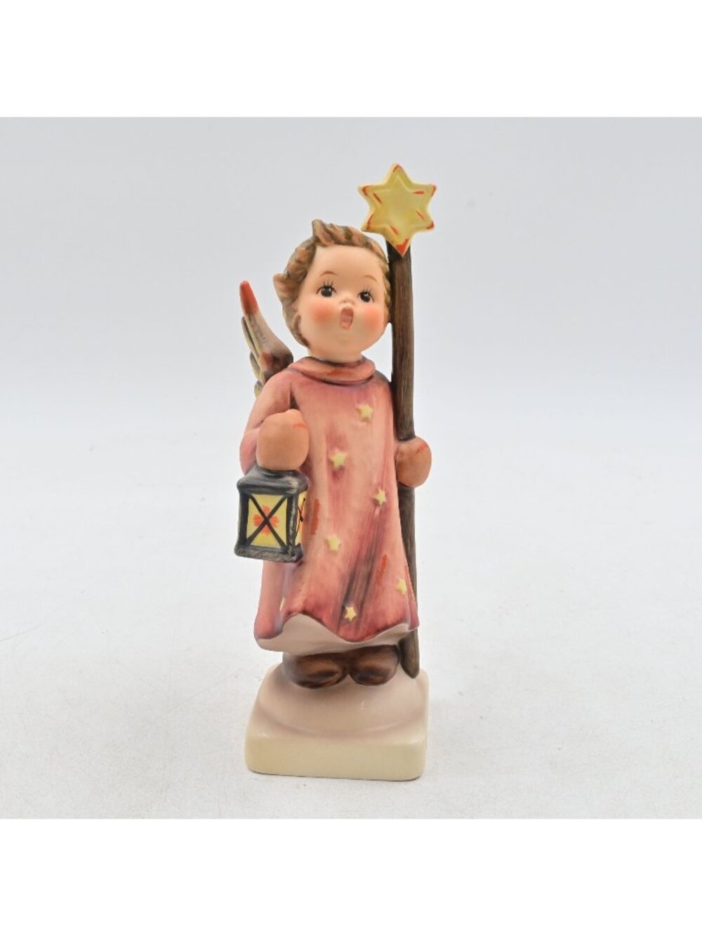 Goebel Hummel Christmas Song Figurine 343 Angel Star Lantern Vintage TMK 6